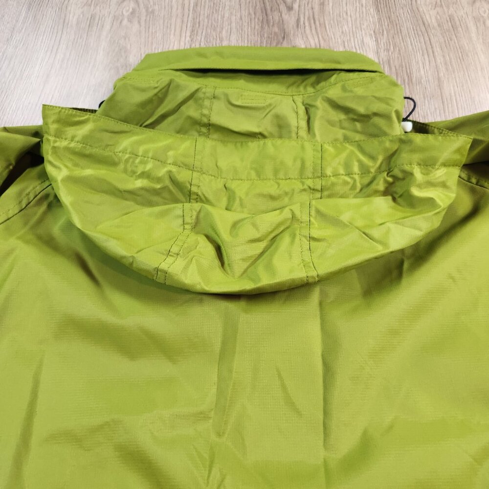 L L Bean Women Jacket Sz XL Green Windbreaker/Rain Jacket Hooded Packable - Picture 4 of 10